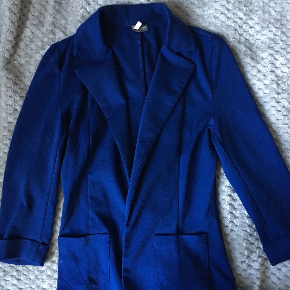 Small Urban Outfitters Blue Cotton Blazer